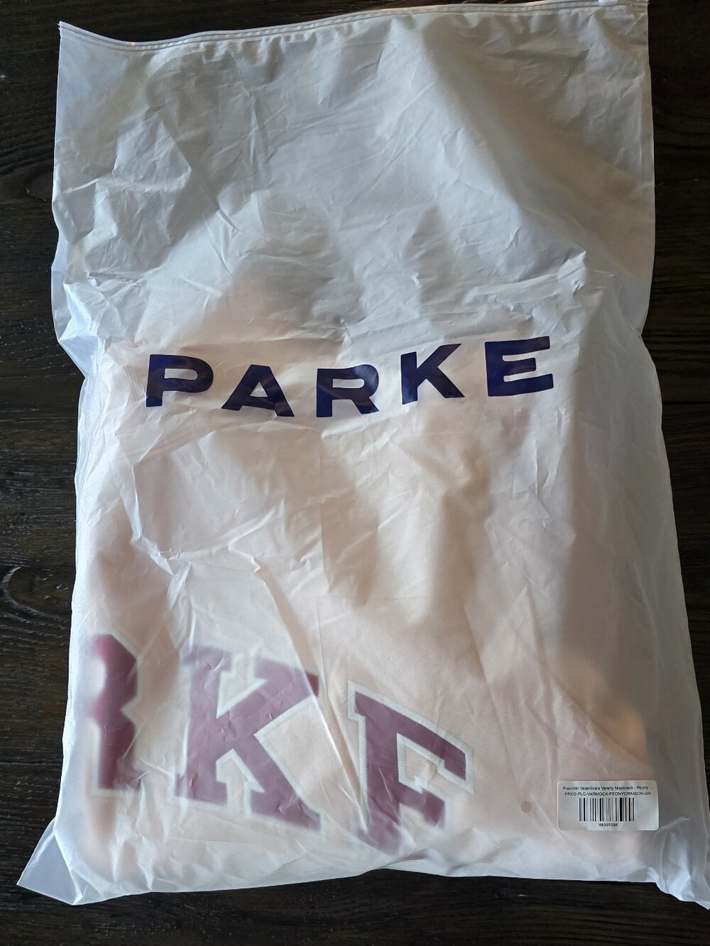 NEW PARKE Varsity Mockneck Peony/crimson S/M w Matching Claw Clip - Picture 7 of 9